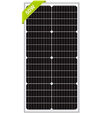 Μονοκρυσταλλικό ηλιακό πάνελ 50W 12V για βιώσιμη φόρτιση μπαταρίας RV Camper SUV